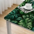 thumbnail image 5 of Awypu Tropical Jungle Leaves Banana Leaf Palm Leaf Lumbar Tablecloth Full Width Single-Sided Printing 100% Polyester Fiber 36*36, 5 of 8
