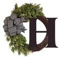 thumbnail image 2 of Tuvgenk Wreath Front Door Spring Wreath 15 inch Letter H Plastic Black Artificial Flower Circular Decor Home Decor, 2 of 2