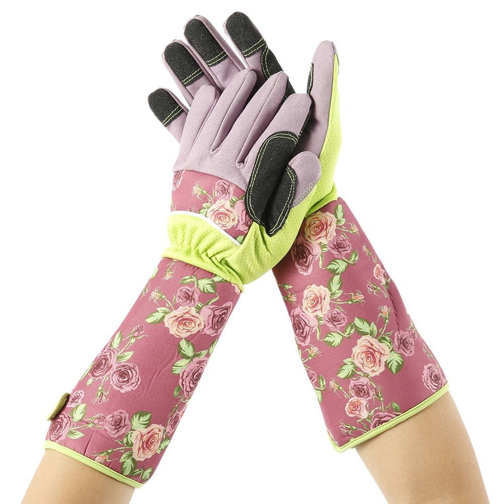Professional Rose Pruning Thornproof Gardening Gloves Extra Long Forearm Medium 