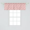 thumbnail image 2 of Ambesonne Watercolor Window Valance, Bird on Branch, 54" X 18", Coral Dried Rose White, 2 of 3