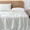 Green Stripes, variant on Luxurious Pure French Linen Sheets set 1 Fitted Sheet 1 Flat Sheet 2 Pillowcases - Queen Size Natural