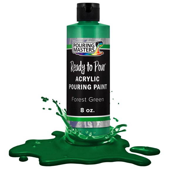Pouring Masters Forest Green Acrylic Ready to Pour Pouring Paint Premium 8-Ounce Pre-Mixed Water-Based