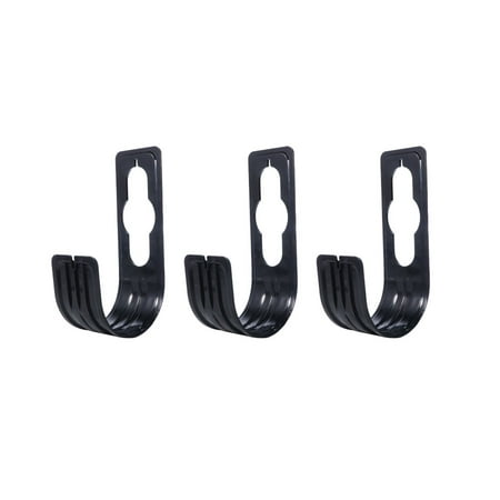 

3 Pcs Removable Plastic Hook Water Pipe Hook Watering Hose Bracket for Gardening Suppplies (Black)