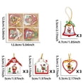 thumbnail image 3 of Adornos navideños, juego de 12 colgantes de madera, muñeco de nieve, Papá Noel, adornos para árbol de Navidad, caja con estampado a color, decoración para festivales., 3 of 6