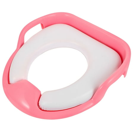 HAKIDZEL 1Pack Pink Plastic Potty Training Seat Cover for Toddlers Toilet Training Ergonomic Design 12x11.6in