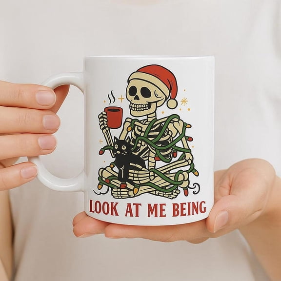 Skeleton Coffee Cup Mug Cute Skull Coffee Lover Ceramic Mug
