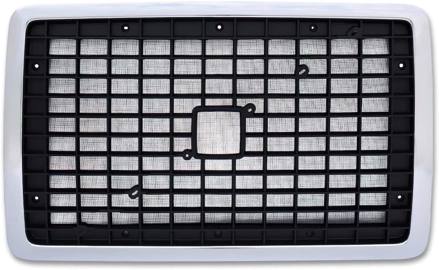 KOZAK compatible with Volvo VNL 2004-2016 Truck Accessories Aftermarket Chrome Finish Front Grille with Bug Net Screen PLUS Logo Emblem with Stripe, 2x22 inch Windshield Wipers and KOZAK Vest - image 2 of 7