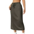 thumbnail image 3 of Drawstring Skirt for Women 2025 Fall A Line Midi Skirts with Pockets Trendy Lightweight Flowy Beach Maxi Skirts, 3 of 9