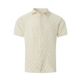thumbnail image 4 of hotojiny Men's Button down Shirt Short Sleeve Classic Fit Plaid Shirt Casual Summer Beach Wedding Top Vaction Outfit, 4 of 6
