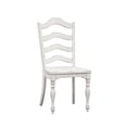 thumbnail image 3 of Liberty Furniture Industries, Inc. 3 Piece Drop Leaf Table Dining Set w/ 2 Ladder Back Side Chairs - Antique White, 3 of 3
