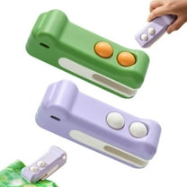 2 pcs Mini Sealing Machine, Mini Bag Sealer, Portable Handheld Vacuum Food Sealer Bag, 2 in 1 Rechargeable Chip Bag Sealer Heat Sealer for Plastic Bag Snack Bag Food Storage