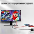 thumbnail image 3 of Cable USB C a HDMI para Nintendo Switch/OLED, base para mini Switch de 2 m/6,6 pies con salida 1080P a 60 Hz, puerto de carga PD de 100 W, 3 of 9