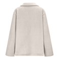 thumbnail image 5 of Womens Sherpa Jacket Winter Warm Soft Jacket Soft, Cozy, Long Sleeve, Pockets, Winter Wear, Casual (White L), 5 of 5