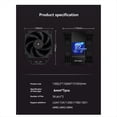 thumbnail image 4 of 2.5-Inch IPS LCD Screen CPU Cooler with 7 Heat Pipes Air Cooling Radiator for 1700/1851/AM5 Sockets for Gaming PC,1 x LCD Screen CPU Cooler, 4 of 7
