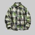 thumbnail image 2 of USNSM (M-5XL) Big and Tall Flannel Shirts for Men Cotton Long Sleeve Vintage Casual Button Down Plaid Shirt Green XXL, 2 of 4