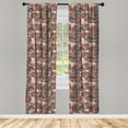 thumbnail image 2 of Ambesonne Koi Curtains, Peonies Carp Fish and Splashes, Pair of 28"x95", Almond Grey Teal and Coral, 2 of 4