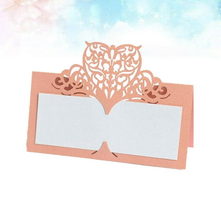 LEORX 50pcs Reserved Signs for Tables Iridescent Paper Name Seat Pastoral Style for Gatherings