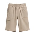 thumbnail image 3 of Gamivast Cargo Shorts for Men Hiking Quick Dry Outdoor Utility Shorts with Zipper Pocket Elastic Waist Belt Loops Lightweight Fishing Travel Tactical Work Shorts Beige L, 3 of 6
