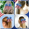 thumbnail image 6 of 4th of July Hair Bows Fourth of July Red White and Blue Bow Hair Accessories Hair Bow Hair Scrunchies for Women Patriotic Accessories for Women Memorial Day Supplies Flag Design Cheer Bows 1Pcs, 6 of 13