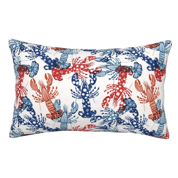 Balery Red Lobster Funda de Cojín Estampada, Regalos para Mujeres, Regalos de Amor para Ella, Regalos para Novia o Esposa, Funda de Almohada-20"x30"