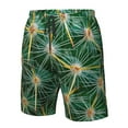 thumbnail image 4 of Cauagu Thorns Of Macro Cactus Print Men's Swim Trunks,Hawaiian Bathing Suit Swimsuits Beach Shorts with Pockets for Men Quick Dry Swimming Board Shorts-3X-Large, 4 of 6