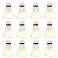 thumbnail image 1 of Lote de 12 pelotas de bádminton Nikou con plumas blancas Accesorio para entrenamiento deportivo al aire libre, 1 of 15