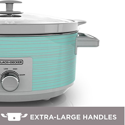 7 Quart BLACK+DECKER Slow Cooker Teal Wave