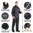 thumbnail image 6 of SPEEDRUN Men's Rain Gear Waterproof Rain Suits Hooded Rain Coats and Pants Charcoal S, 6 of 7