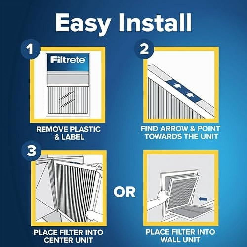Filtrete 16x25x1 AC Furnace Air Filter, MERV 12, MPR 1500, CERTIFIED asthma & allergy friendly, 3 Month Pleated 1-Inch Electrostatic Air Cleaning Filter, 2-Pack Actual Size 15.69 x 24.69 x 0.78 in