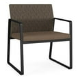 thumbnail image 1 of Gansett Reception Waiting Oversize Guest Chair / Black Steel / Brown / Brown, 1 of 5