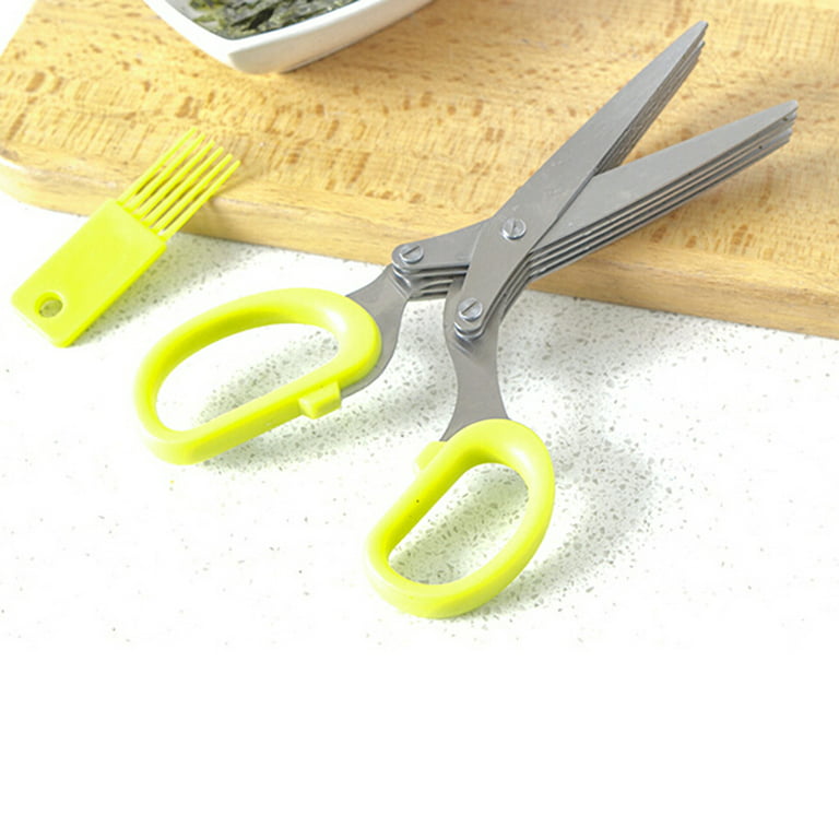 Kitchen Scissors Stainless Steel Vegetable Cutter Herb Tool Cut 5 Layers