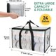 thumbnail image 2 of 6-Pack Oversized Moving Bags with Reinforced Handles, Heavy-Duty Storage Tote for Clothes, Moving Supplies (Clear, 6-Pack), 2 of 5