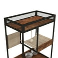 thumbnail image 5 of Hidden Cat Litter Box Enclosures with Cat Tree Tower,Cat Furniture with Scratching Pads and Large Storage Space,Industrial Cat Cabinet with Shelves and Doors,Rustic Brown, 5 of 7