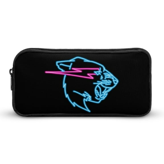 Fluorescence Mr Beast Pencil Case Large Capacity, Marker Pen Bag Coin Pouch Office Stationery Organizer, Cosmetic Bag, Portable Soft Pen Bag for Student College