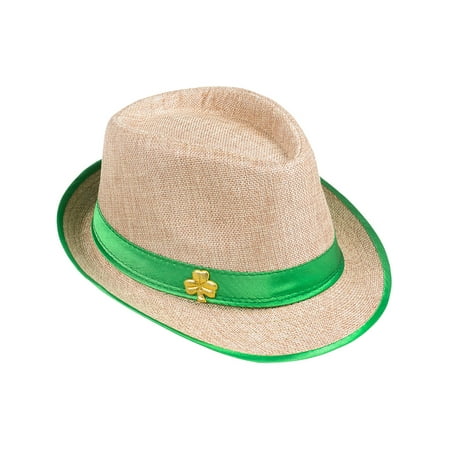 Adults Saint Patrick's Day Gangster Irish Classy Fedora Hat Costume