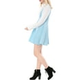 thumbnail image 3 of DARING DIVA Women's Above Knee Hem Suspender Skirt Dress M Sky Blue, 3 of 6