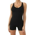 thumbnail image 2 of LEBONYARD Women's Plus Running Shorts,Women's Shorts for Casual Outfits,,Women's Sexy Backless Fashion Tight Fitting Casual Hollow Fitness Yoga Jumpsuit Shorts Jumpsuit Shorts, 2 of 7