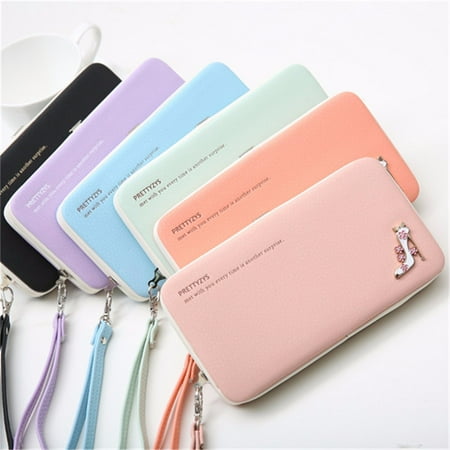 High Heel Telephone Fashion Woman High Heels Functional Leather Purse Phone money case Wallet Case Cover Clutch Bag universal for under 5.5 Inch Smartphone Lady Gift ()