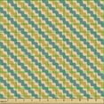 thumbnail image 2 of Abstract Fabric by the Yard, Ornamental Illustration with Diagonal Zigzag Stripes, Decorative Upholstery Fabric for Chairs & Home Accents, Pale Peach Cadet Blue by Ambesonne, 2 of 5