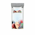 thumbnail image 2 of Pearls Bedding Set with Sheet & Covers, Seashells Starfish and Coral Underwater Life Summertime Seaside Illustration, Printed Bedroom Decor 2 Shams, 4 Sizes, Red Beige Grey, by Ambesonne, 2 of 3