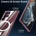 thumbnail image 3 of Magnetic Case for Samsung Galaxy S22 Ultra, Transparent and Yellow Resistant,Compatible with MagSafe,Slim Fit Shockproof Protective Phone Case for Galaxy S22 Ultra Case (Clear), 3 of 12