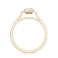 thumbnail image 3 of Natural Pear Shaped Opal Halo Engagement Ring with Moissanite in Yellow Gold Plated/ 925 Sterling Silver| Teardrop October Birthstone, Birthday, Anniversary, Wedding Jewelry, Ring Size 6, 3 of 4
