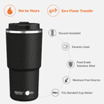 thumbnail image 3 of Asobu Insulated Coffee Travel Pick Me Up Stainless Steel Mug with Ceramic Coating 20 oz BLACK, 3 of 5
