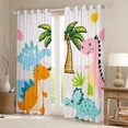 thumbnail image 2 of Homewish Kawaii Dino Blackout Curtains Set of 2 (52x84 Each) For Boys Girls,Cartoon Animal Dinosaur Window Curtains,Jungle Wildlife Curtains and Drapes,Luxury Bedroom Decor, 2 of 6