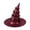 BNO40-Red, variant on IYYVV Witch Hat Women Large Ruched Halloween Wide Brim Spire Knitted Cap Witch Hat Costume Accessory For Party Blue
