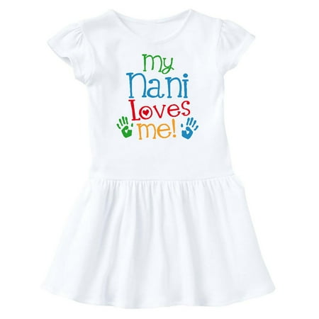

Inktastic My Nani Grandma Loves Me Gift Baby Girl Dress