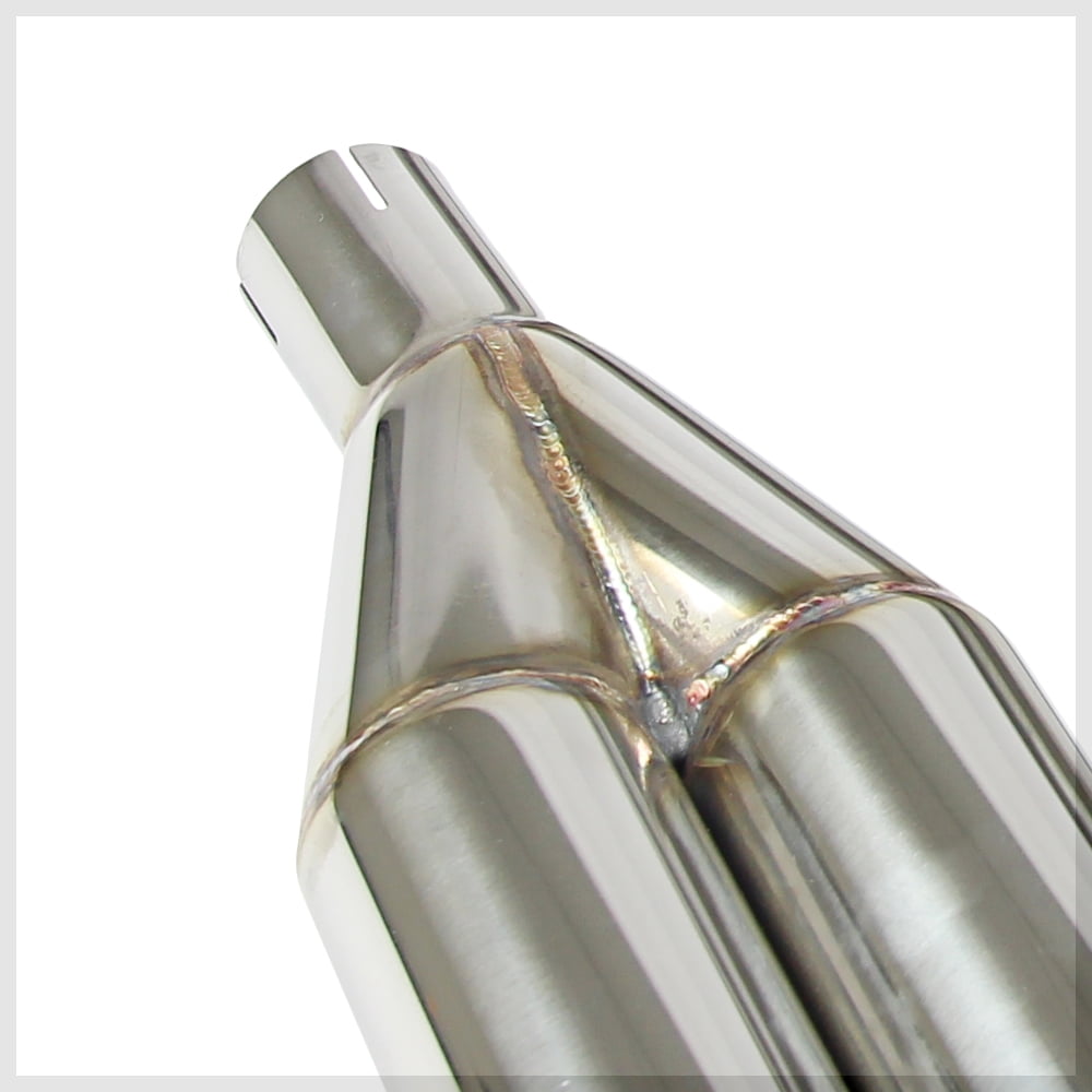 DNA Motoring For 06-11 Kia Rio Stainless Steel Catback Exhaust System Dual Muffler Tip Upgrade Kit