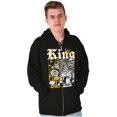 thumbnail image 3 of King Tiger Rose Thorns Comic Panels Men's Big & Tall Graphic Zip Up Hoodie Brisco Brands 3X, 3 of 5