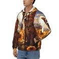 thumbnail image 3 of Kdxio Vintage Cute Corgi Sunflower Print Men Hoodies Casual Hoodies for Men with Zip Pockets Full Zip Long Sleeve Sweatshirt Sports Hooded Jacket-Large, 3 of 5