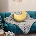 thumbnail image 4 of Holloyiver Faux Rabbit Fur Moon Pillow, 7.9 Inch Fluffy Moon Throw Pillows, Cute Couch Pillows, Soft Throw Cushion Decorative Pillows for Bed Sofa Girls Women (Pink), 4 of 8
